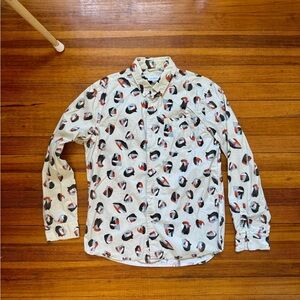 Saturdays NYC Paint Patterned Shirt